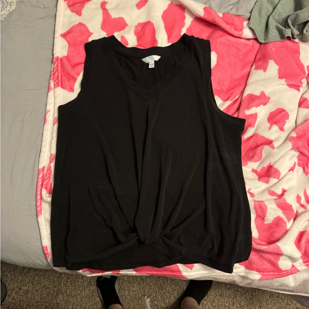 Time And Tru black sleeveless blouse - Size L